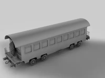 3d Wagon train 3D model