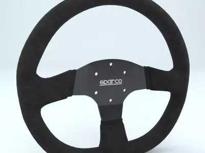 Steering Wheel Sparco R353 Black  3D model