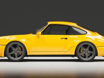 Porsche 964 Racing  Low-poly 3D model