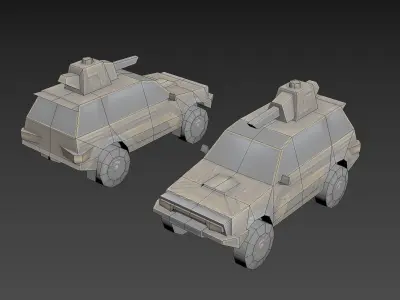SCRAPDOG Desert Cruzer  Low-poly 3D model