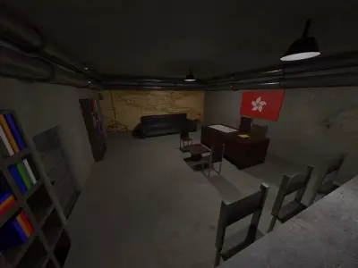Military Bunker - Hong Kong Low-poly 3D model