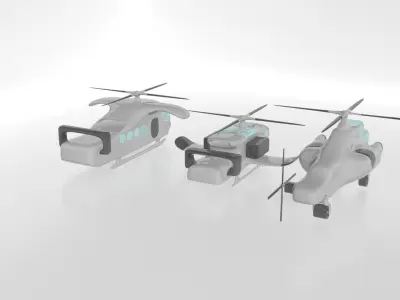 3 helicopters 3D model