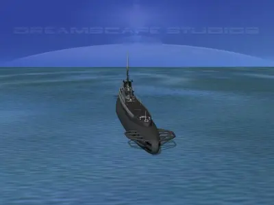 Balao Class Submarine SS311 USS Archerfish VHP 3D model