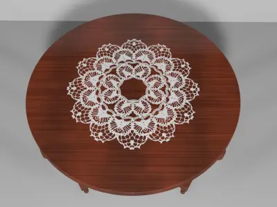 1940s Table 3D model