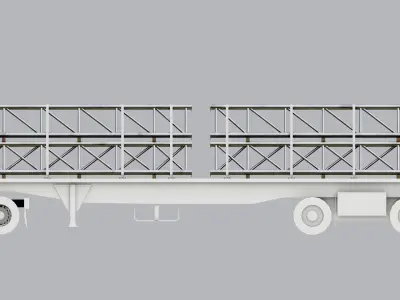 CARGO MODELS FOR TRUCK TRAILER-Roof Modul Type-1 3D model