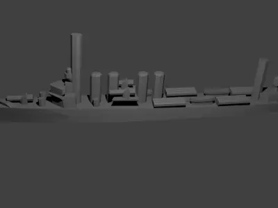 US Wickes Class Destroyer Warship 3D print model