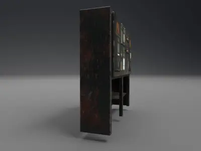 Vintage Electric Control Box - Old Electrics Low-poly 3D model