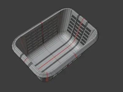 Laundry Basket  Low-poly 3D model