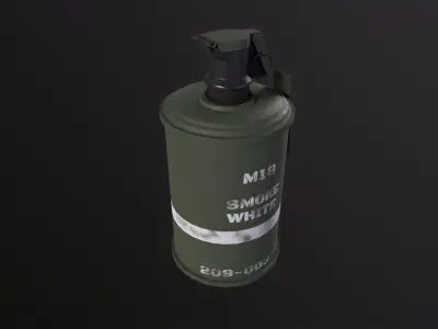 M18 Smoke Grenade 3D Model Low-poly 3D model