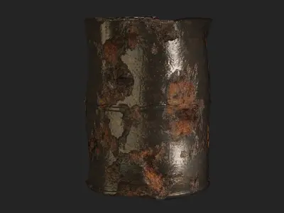 rust barrel Low-poly 3D model purchase