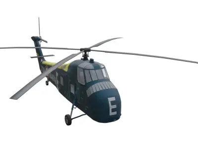 Sikorsky S58 Low-poly 3D model
