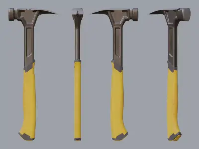 Hammer DeWALT Low-poly 3D model
