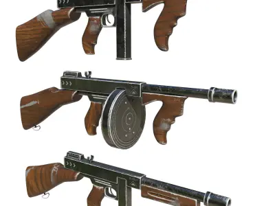 gun vintage rifle 3D model