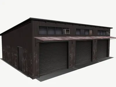 warehouse low-poly Free low-poly 3D model