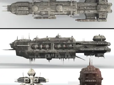 CDF Damocles Battle Cruiser 3D model
