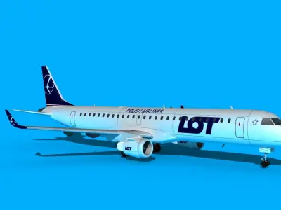 Embraer Emb-190 Polish LOT 3D model