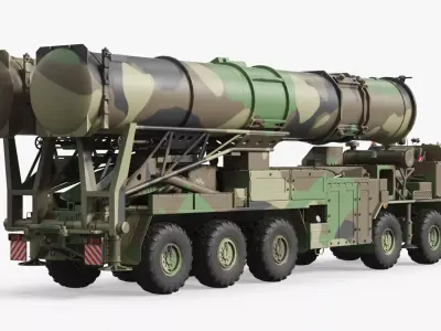 Strategic Long Range Air Defense Transporter 3D model
