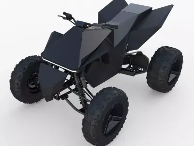 Tesla Cyberquad ATV Black 3D model
