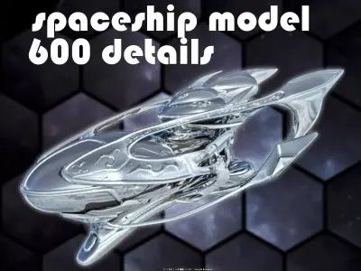 Space Ship Z 3D model 3D model