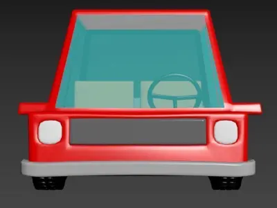 Cartoon car 3D print model