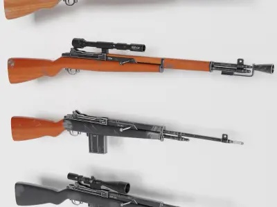 gun rifle 3D model