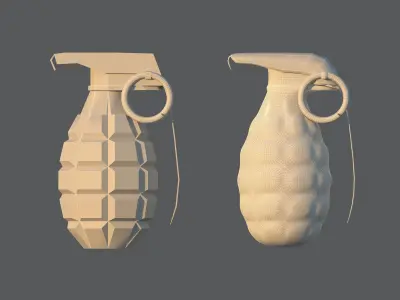 grenades grenade Low-poly 3D model
