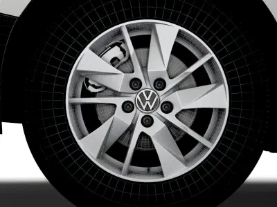 Volkswagen Caddy 2021 wheel 3D model