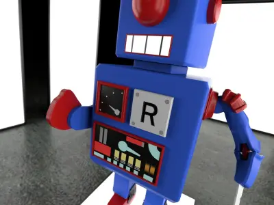 Sci-Fi Robot 3D model 8
