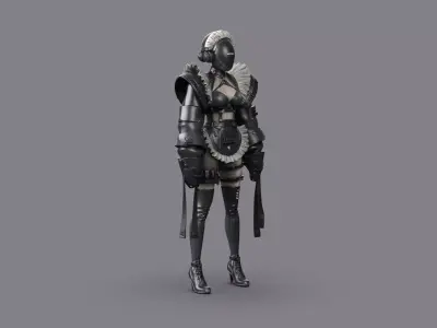 Night City Character Maid 3D model