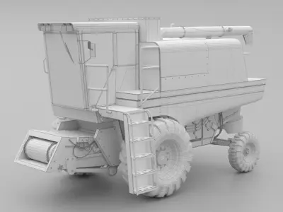 Combine Harvester 3D model from CGTrader