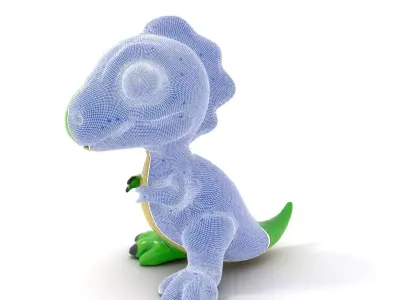 Cute Dinosaur model pack Low-poly 3D model