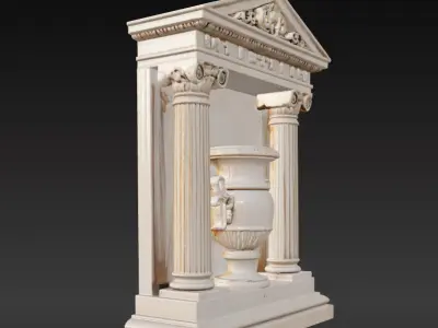 Ancient Greek Wall Relief Decor Series 4 3D print model