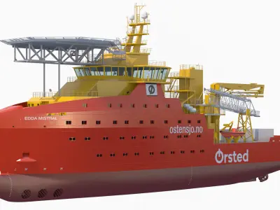 Wind Farm Support Vessel Edda Mistral 3D model