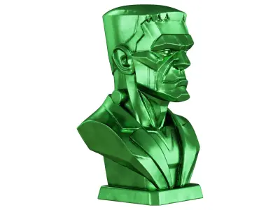 Metal bust of Frankenstein 3D model purchase