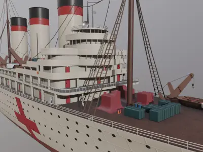 Hospital Ship 3D model PBR