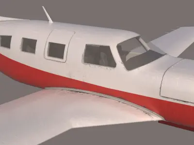 Small Plane Low-poly 3D model