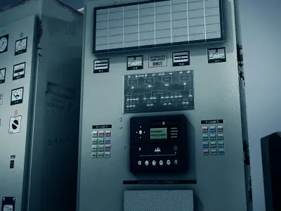 Industrial Units Low-poly 3D model