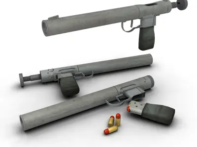 WelRod superb suppressor single shot pistol for SOE 3D model