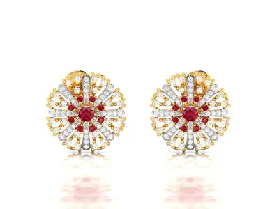 Women Earring 3dm STL OBJ FBX Render Details 3D print model