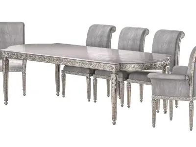 juliettes interiors italian table and chair art 147 3D model