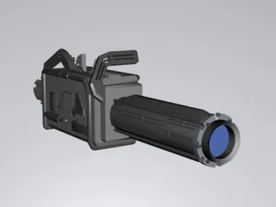 CW The Flash Season 3 - Speed Force Bazooka Low-poly 3D model