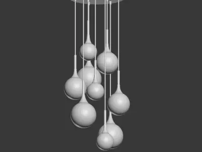 Hanging lamp Restoration Hardware Whitney Chandelier  3D model