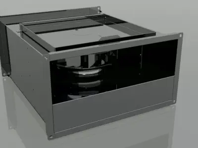 rectangular duct ventilation 3D model
