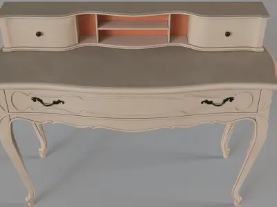 Antique Traditional Writing Desk 3D model