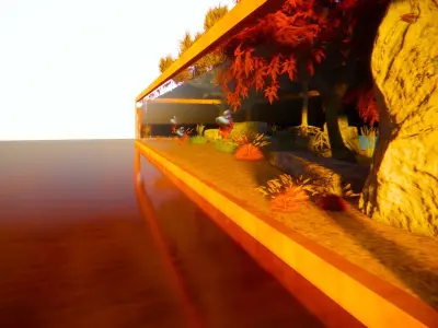 AQUARIUM WITH DESIGNER TABLE 3D model