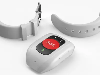 Emergency Call Watch for Seniors White 3D model