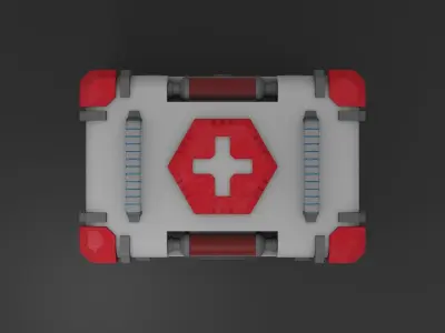 Futuristic Medical Kit Box Free low-poly 3D model
