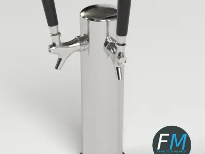Double beer tap 3D model