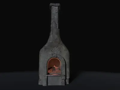 Medieval Oven Low-poly 3D model purchase