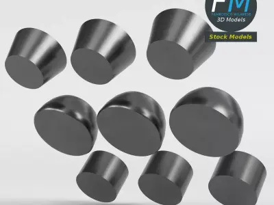 6-point star drive screw collection 3D model